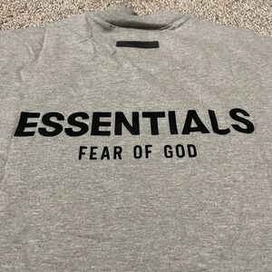 Essentials Fear Of God T Shirt Mens Dark Oatmea Crew Neck Short Sleeve